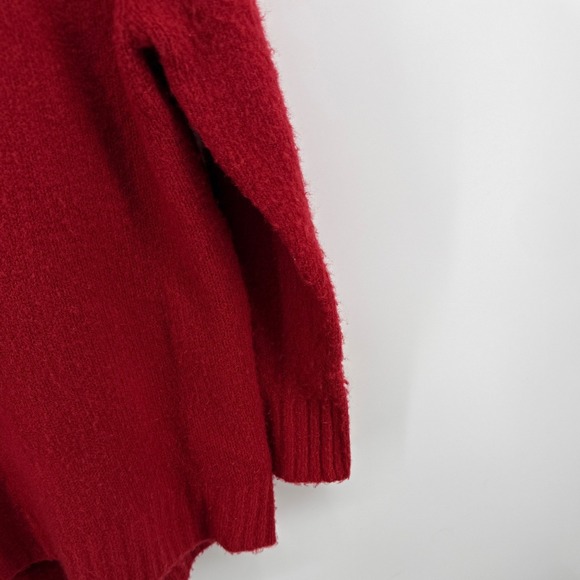 Philosophy Republic Clothing Red Fuzzy Crewneck Sweater Small Ribbed - Picture 4 of 8